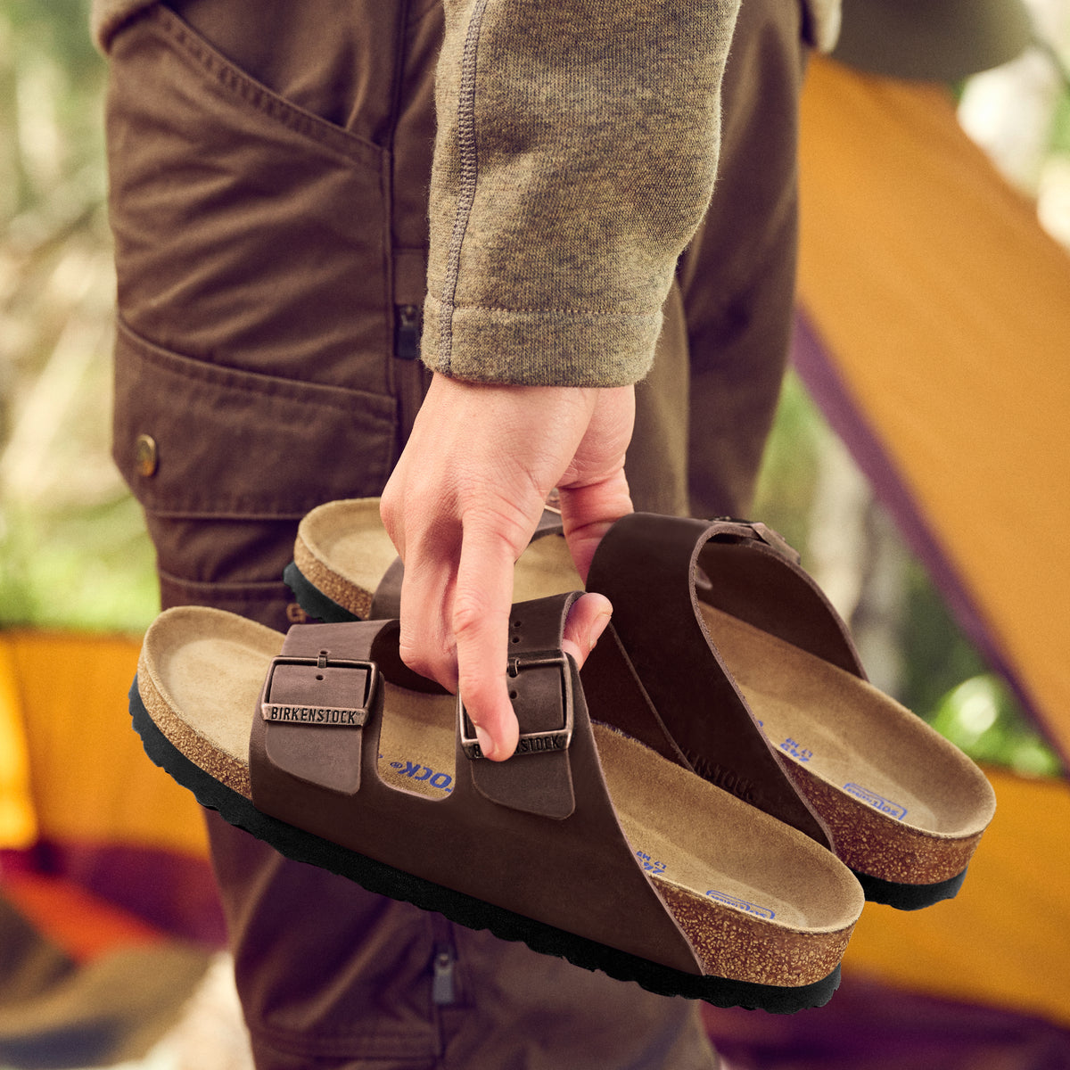 Birkenstock Arizona Sandal with Soft Footbed in Habana Oiled Leather - Unisex