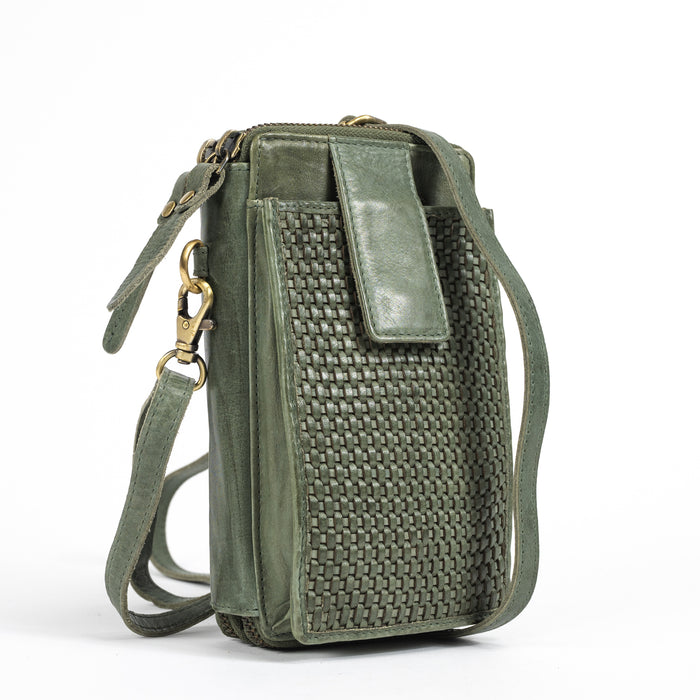 ELLA CROSSBODY - OLIVE - LEATHER