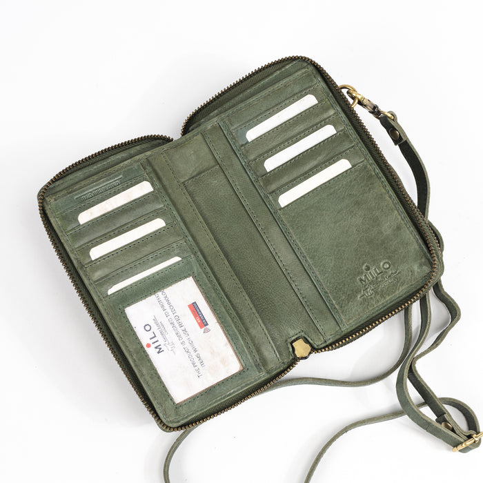 ELLA CROSSBODY - OLIVE - LEATHER