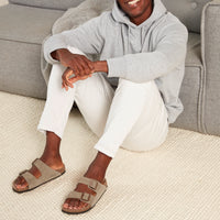 Birkenstock Arizona Sandal in Taupe Suede Leather - Unisex