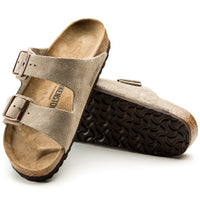 Birkenstock Arizona Sandal in Taupe Suede Leather - Unisex