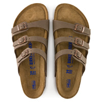 Women's Birkenstock Florida Soft Sandals in Mocha Birkibuc Birko-Flor Nubuck 0053881