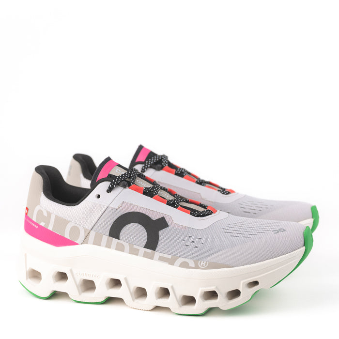 Women's On Running Cloudmonster Sneaker in Silver/Ivory