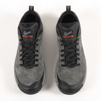 Overhead lace detail on the Men's Danner Trail 2650 GTX Waterproof Hiking Shoe in Dark Gray Suede Leather