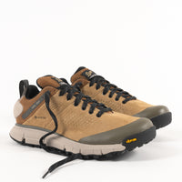 Side detail view of the Women's Danner Trail 2650 GTX Waterproof Hiking Shoe in Prairie Nubuck Leather