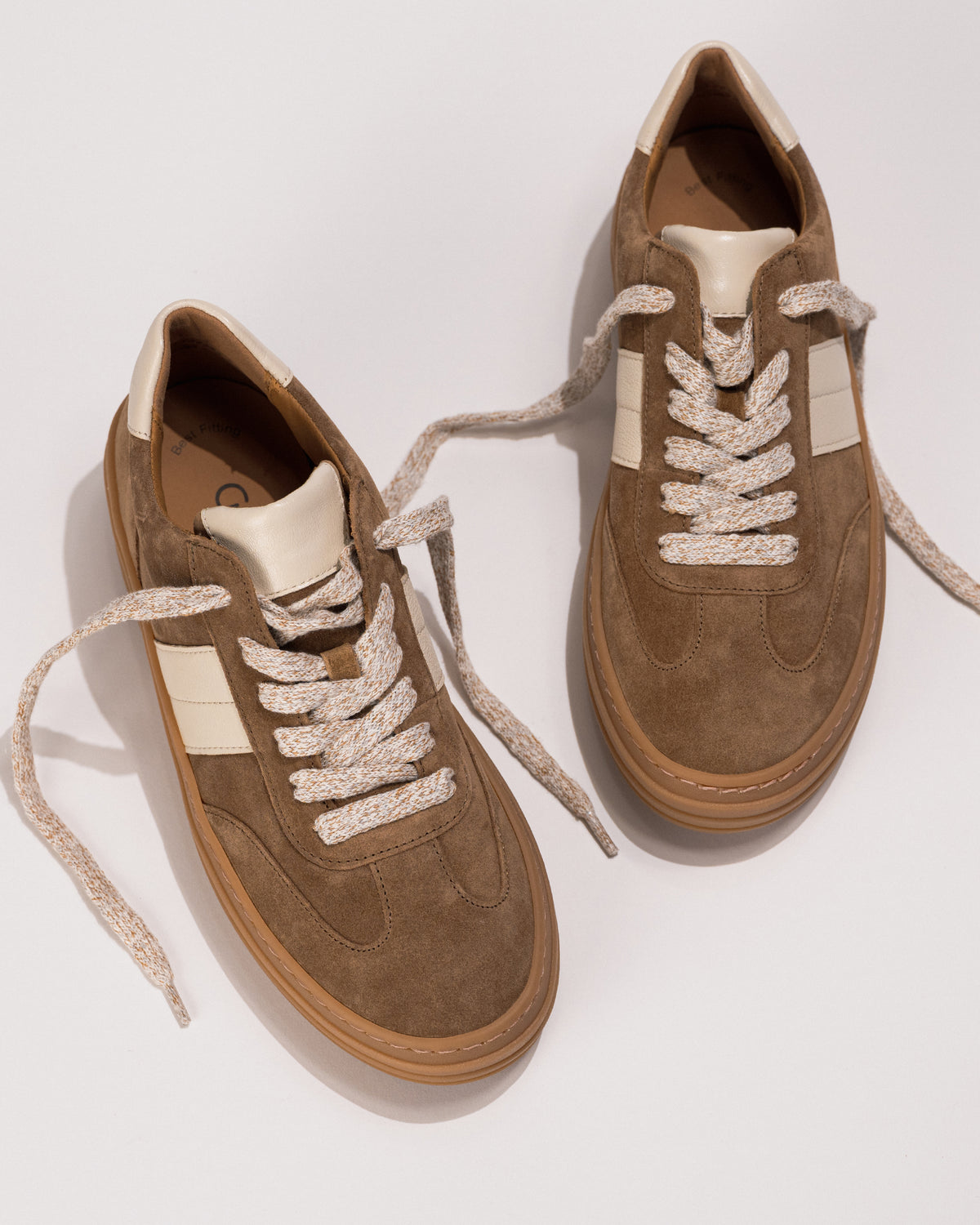 Gabor Chunky Platform Sneaker 73.350.13 in Lion Suede – Women’s Retro Sneaker