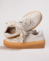Gabor Chunky Platform in White Leather – Women’s Sneaker