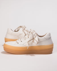 Inside arch view of the Gabor Chunky Platform in White Leather – Women’s Sneaker