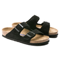 Birkenstock Arizona Soft Sandal in Black Suede - Unisex
