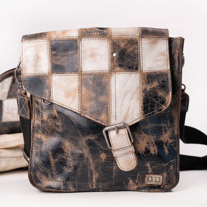 BED|STU Venice Beach II Crossbody Handbag in Black Lux/Nectar Lux Leather