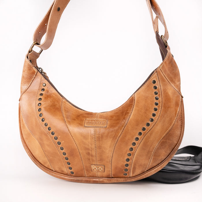 BED|STU Megara Saddle Shoulder Bag in Tan Leather