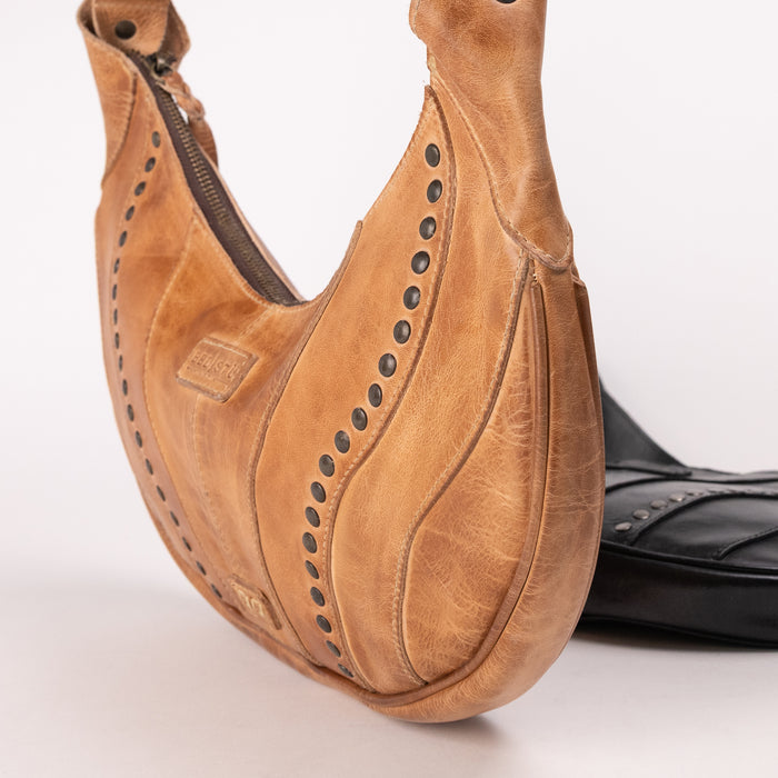 BED|STU Megara Saddle Shoulder Bag in Tan Leather