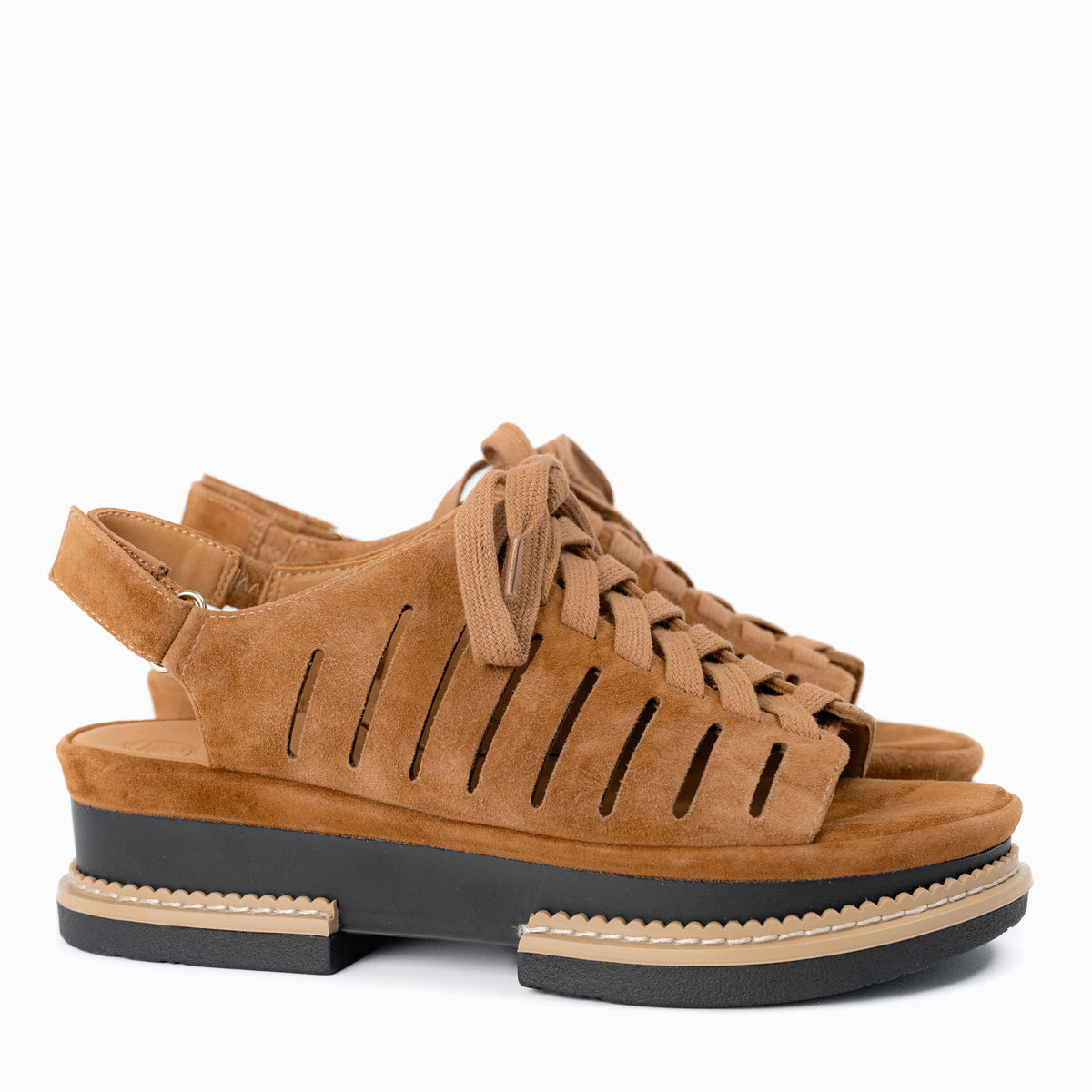 Women's LDP Adriel Lace-Up Sandal in Coffee Suede