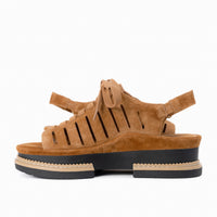 Women's LDP Adriel Lace-Up Sandal in Coffee Suede