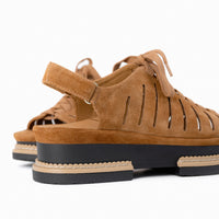 Women's LDP Adriel Lace-Up Sandal in Coffee Suede