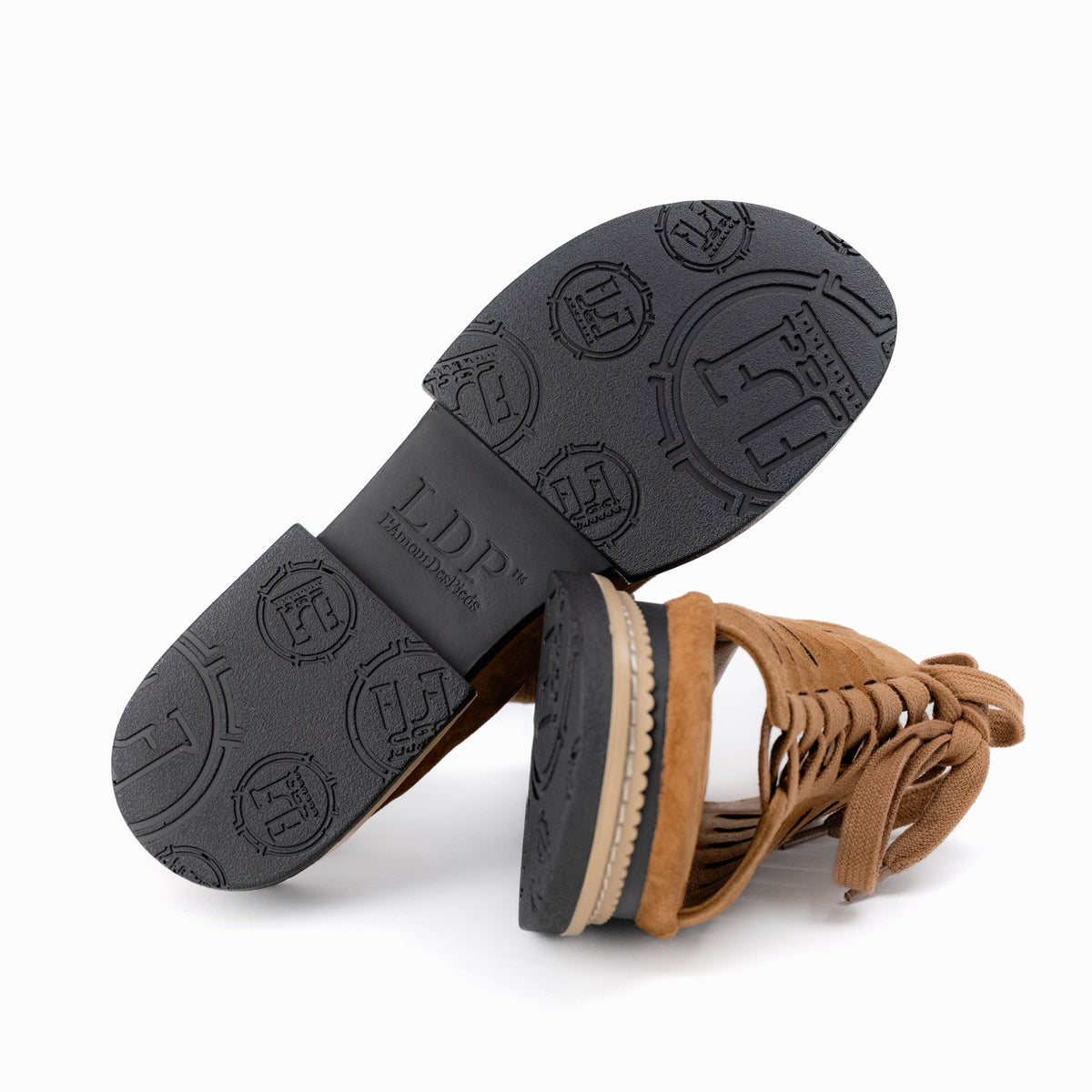 Women's LDP Adriel Lace-Up Sandal in Coffee Suede