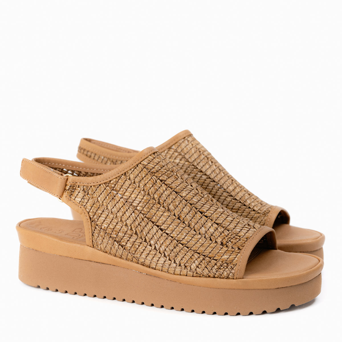 Women's L'Amour Des Pieds Ashwin Slingback Platform Sandal in Natural Raffia