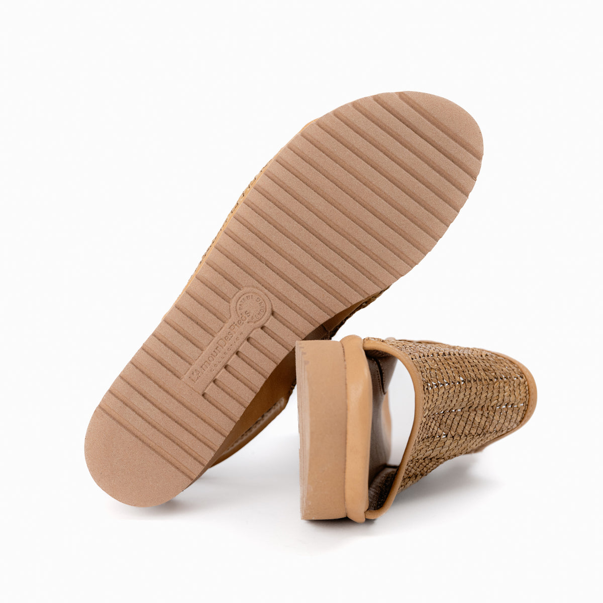 Women's L'Amour Des Pieds Ashwin Slingback Platform Sandal in Natural Raffia