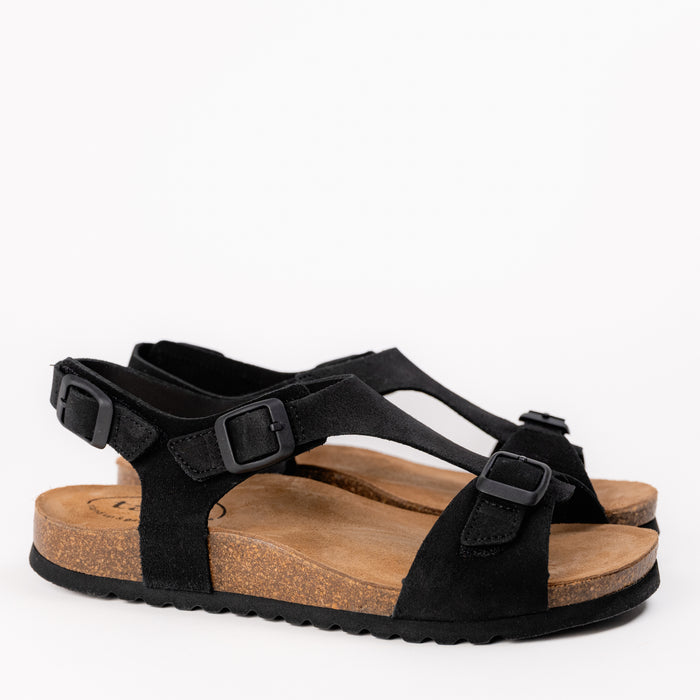 Women's Taos MVP Comfort Sandal in Black Suede