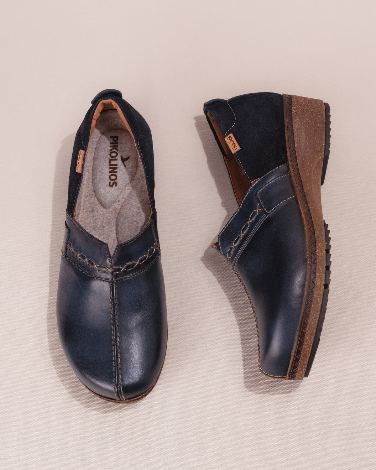 Women's Pikolinos Granada Slip-On Shoe in Blue Leather