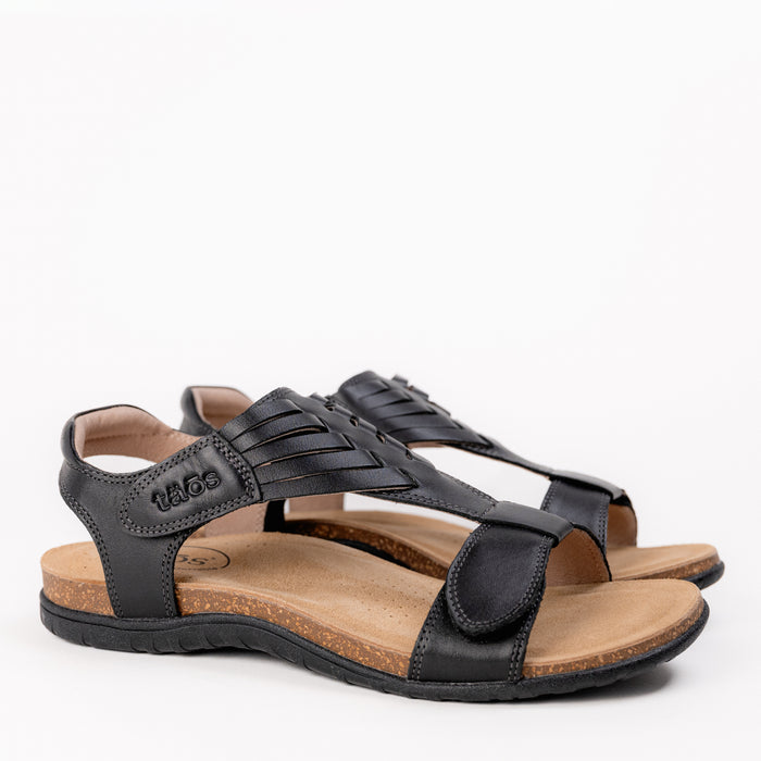 Women's Taos Wonderful Comfort Sandal in Black Leather