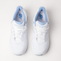 Top view of the New Balance 928 V3 Walking Shoe for women, highlighting the cushioning and spacious fit for all-day comfort.