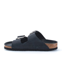 Birkenstock Arizona Big Buckle Sandal in Black Oiled Leather