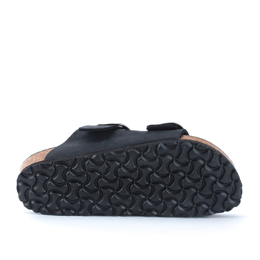 Birkenstock Arizona Big Buckle Sandal in Black Oiled Leather