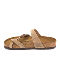 Women's Birkenstock Mayari Sandal in Tobacco Brown Oiled Leather