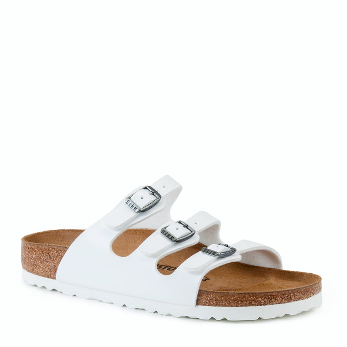 Women's Birkenstock Florida Three-Strap Sandal in White Birko-Flor®