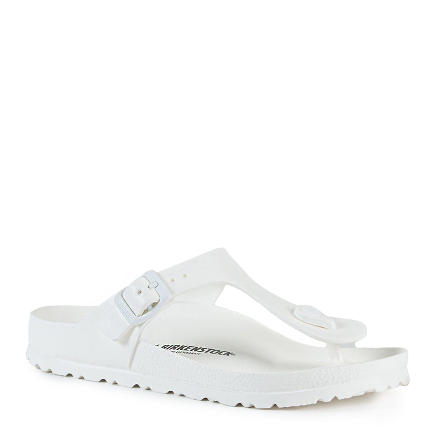 Women's Birkenstock EVA GIZEH - WHITE - EVA – Plaza Shoe Store
