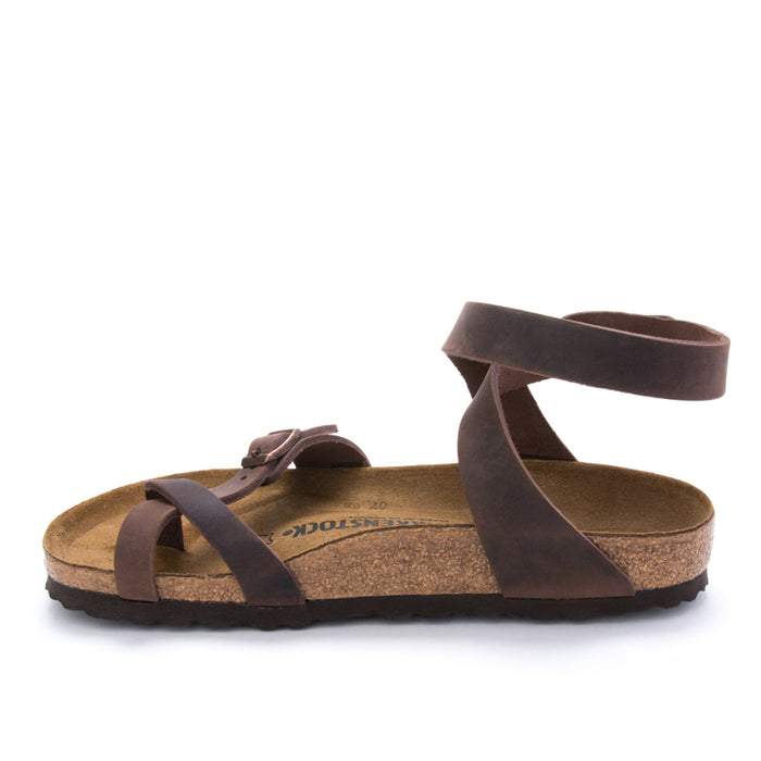 Women's Birkenstock Yara Wraparound Sandal in Habana Oiled Leather