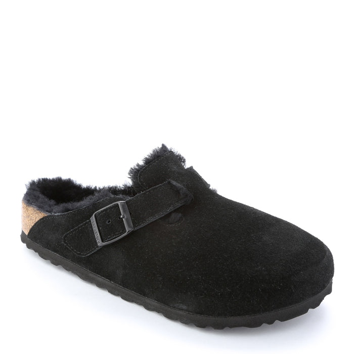 BOSTON SHEARLING CLOG - BLACK - SUEDE
