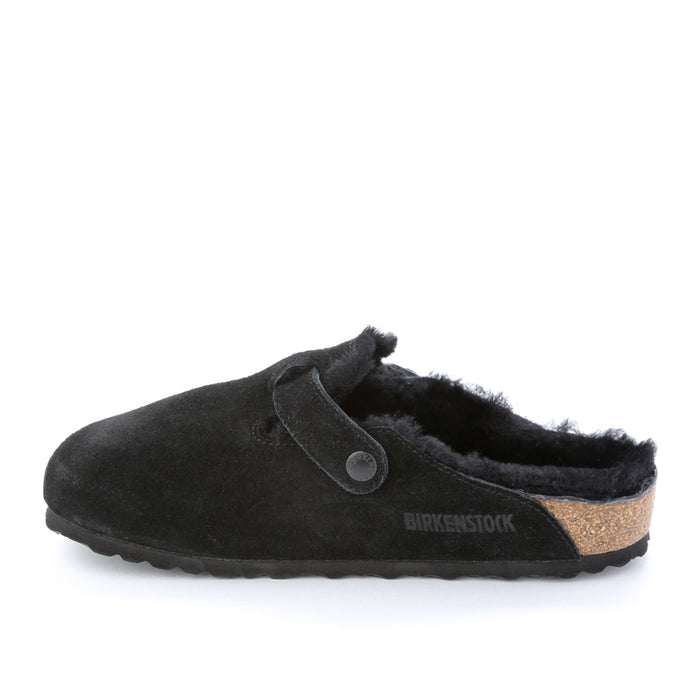 BOSTON SHEARLING CLOG - BLACK - SUEDE