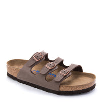 Women's Birkenstock Florida Soft Sandals in Mocha Birkibuc Birko-Flor Nubuck 0053881