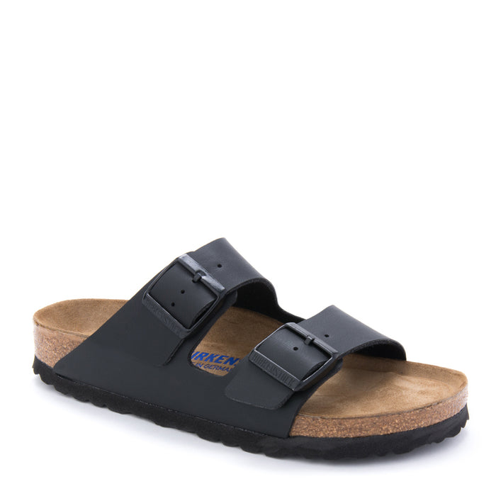 Birkenstock Arizona Soft Cushioned Sandal in Black Birko-Flor