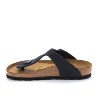 Birkenstock Gizeh T-Strap Sandal in Black Oiled Leather