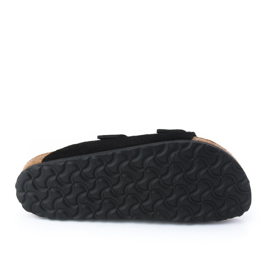 Birkenstock Arizona Soft Sandal in Black Suede - Unisex