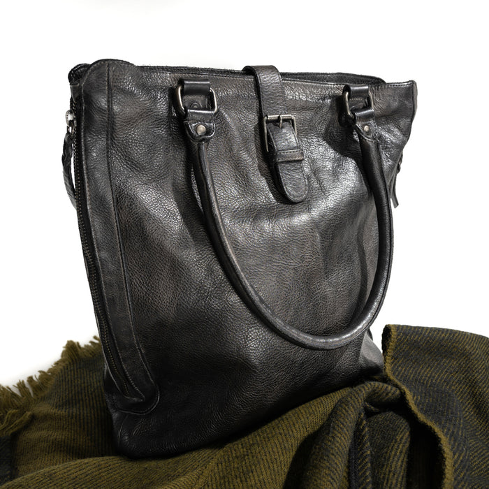 MILDRED - BLACK - LEATHER