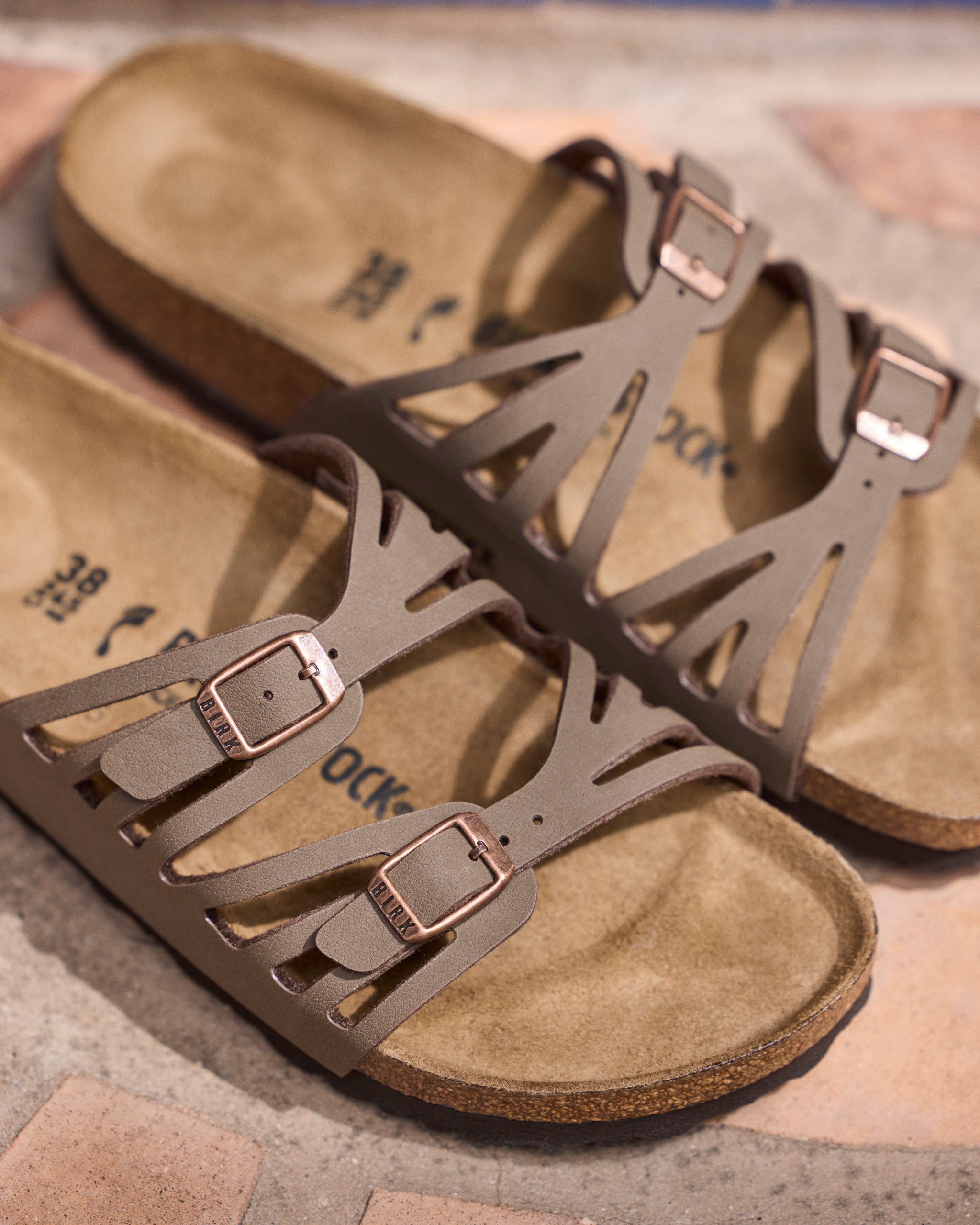 Birkenstock Granada Sandal in Mocha Brown Birkibuc – Plaza Shoe Store
