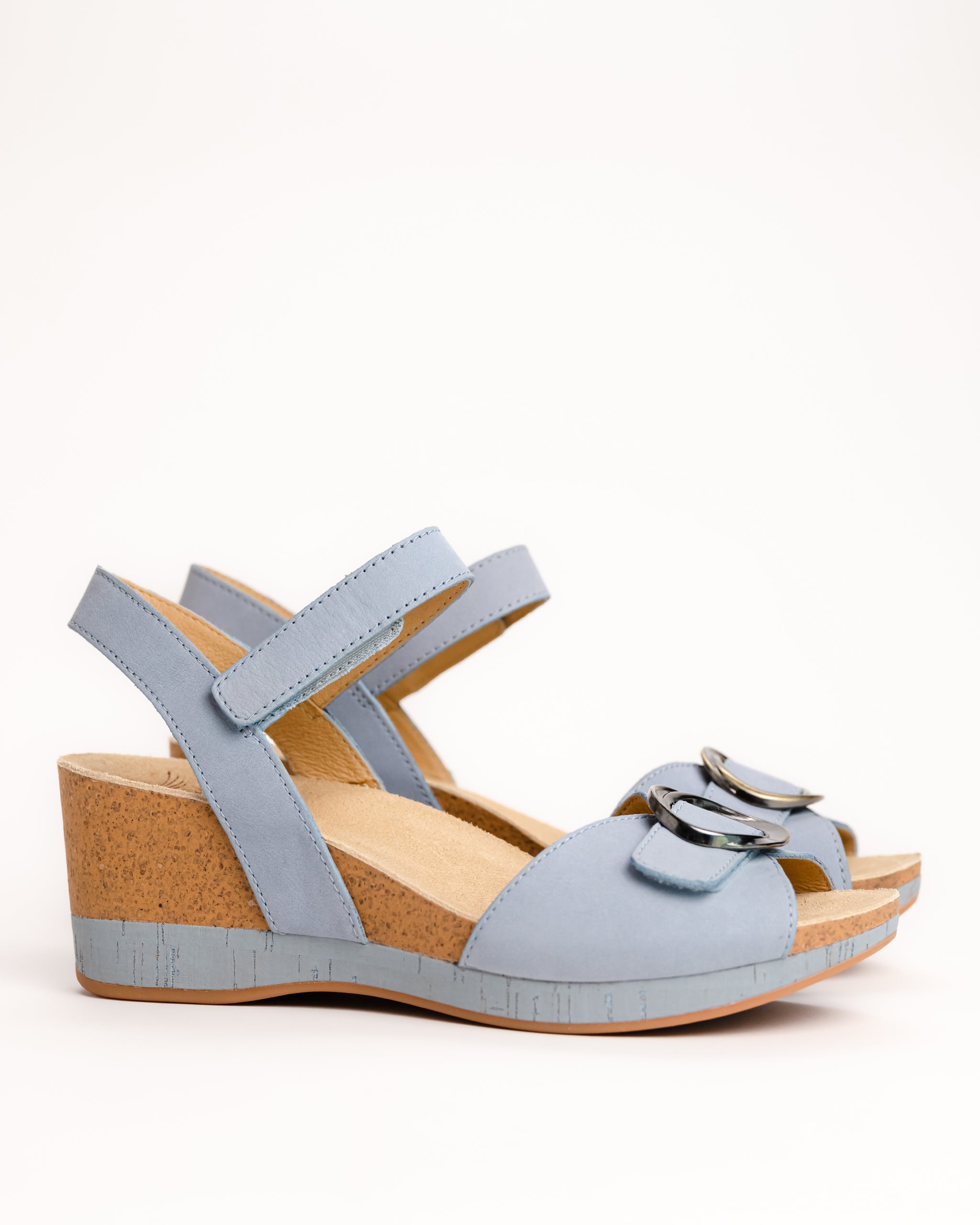Dansko Stella Wedge Sandal in Milled Nubuck | Women's – Plaza Shoe