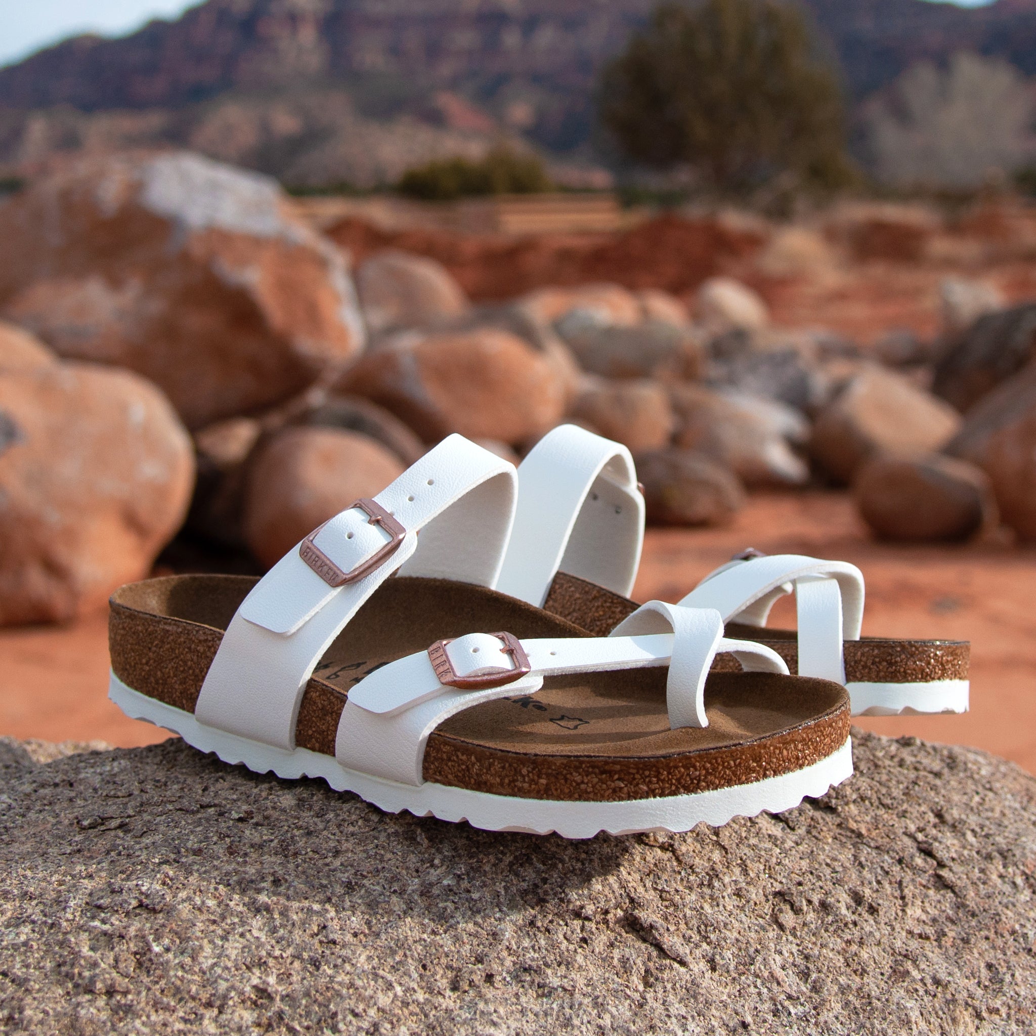 Birkenstock Mayari Sandal – White Birko-Flor | Plaza Shoe Store