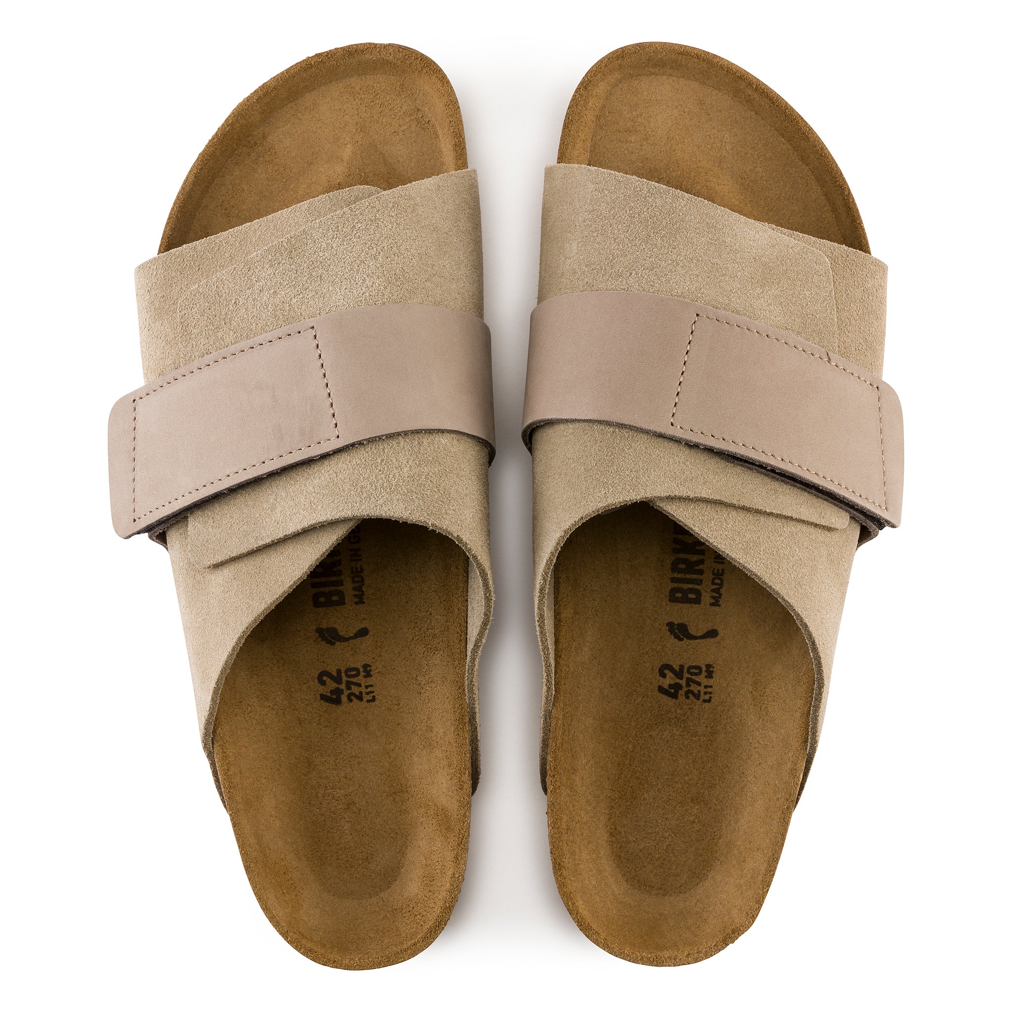 サンダル BIRKENSTOCK SS25 kyoto (1015573 TAUPE) Sandals and slippers Birkenstock Kyoto Nubuck 'Taupe