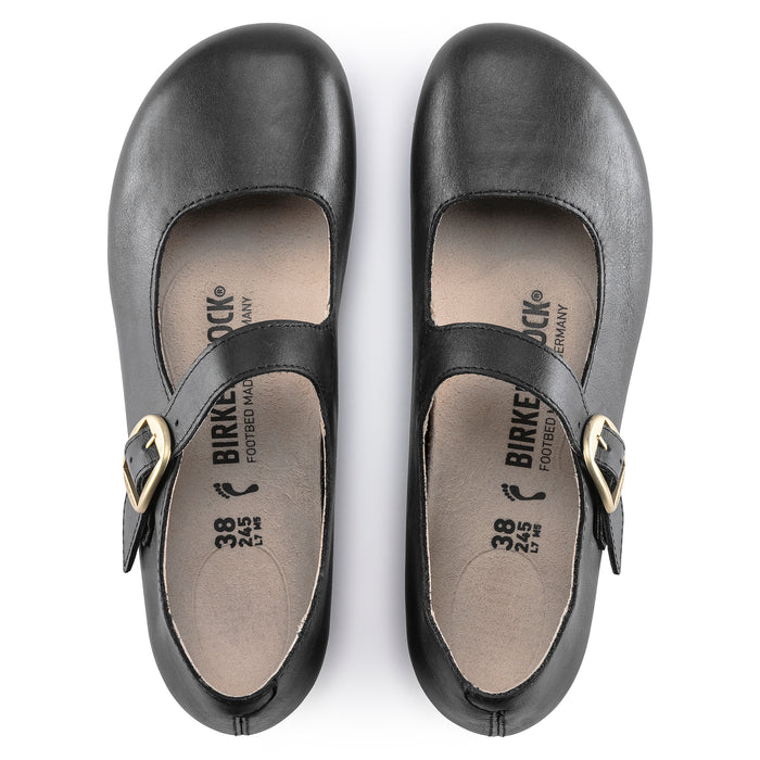 Birkenstock Tracy Low Flats, mary jane in Black Leather