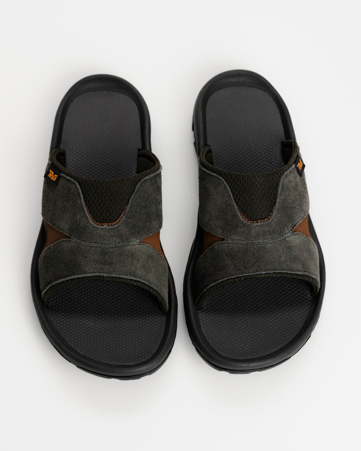 Men's Teva Katavi 2 Slide Leather Sandal - Outdoor Heritage Comfort - Bungee Cord / Gray