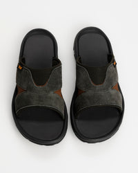 Men's Teva Katavi 2 Slide Leather Sandal - Outdoor Heritage Comfort - Bungee Cord / Gray