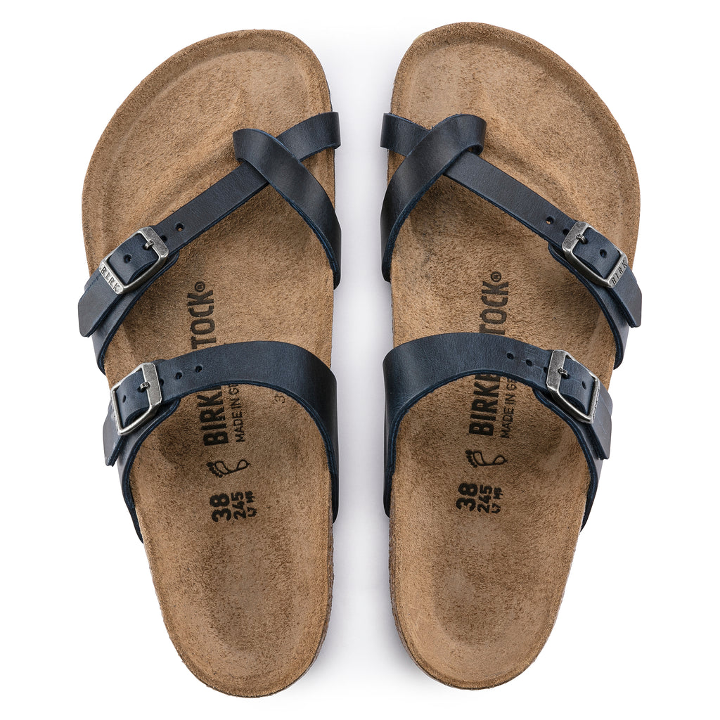 Birkenstock Women's Mayari, Blue Oiled Leather, 42