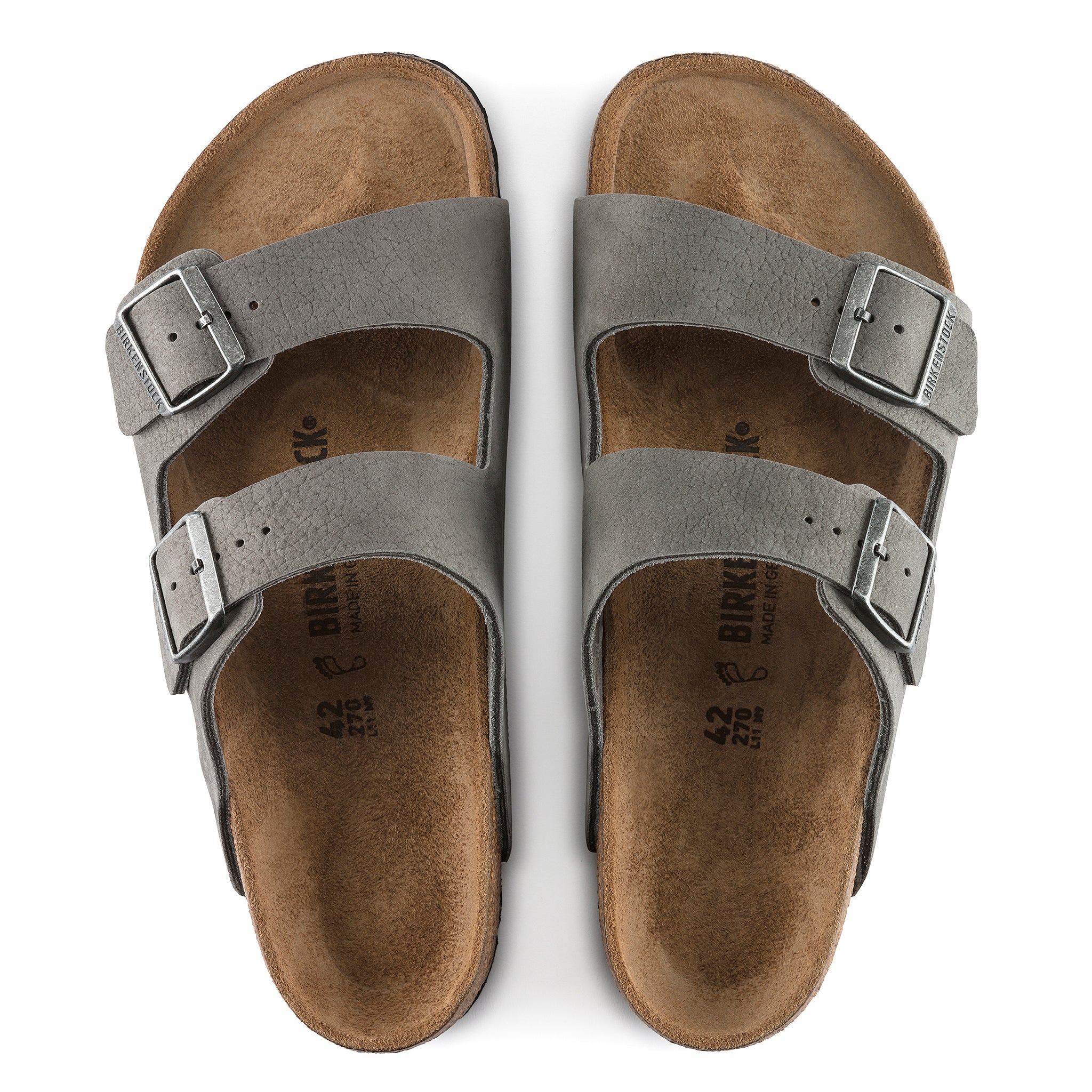サンダル BIRKENSTOCK FW25 Grey Arizona slippers (1020707 WHALEGRAY) Arizona Nubuck Leather Desert Buck Whale Gray | BIRKENSTOCK