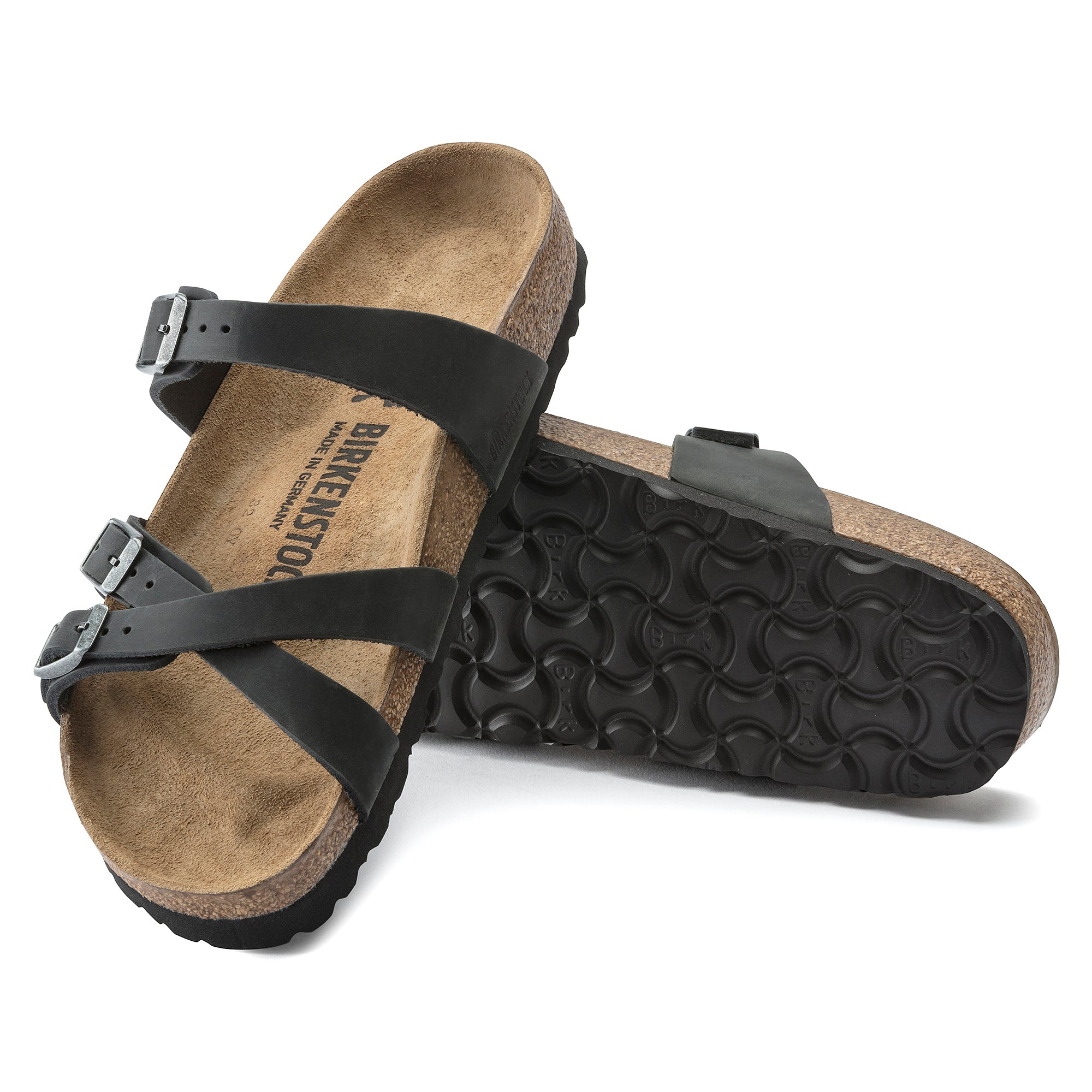 Birkenstock Franca Sandal – Black Oiled Leather | Plaza Shoe Store