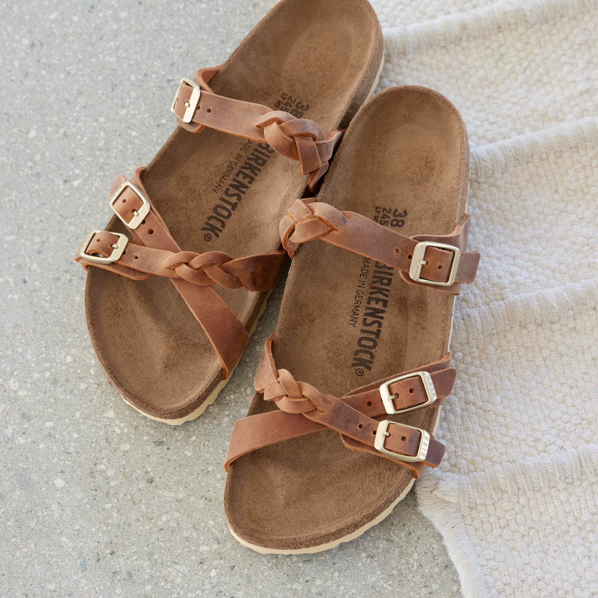 Birkenstock franca cognac new arrivals